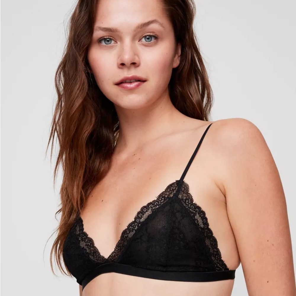 Aritzia Talula Monterey lace Bralette in XS black